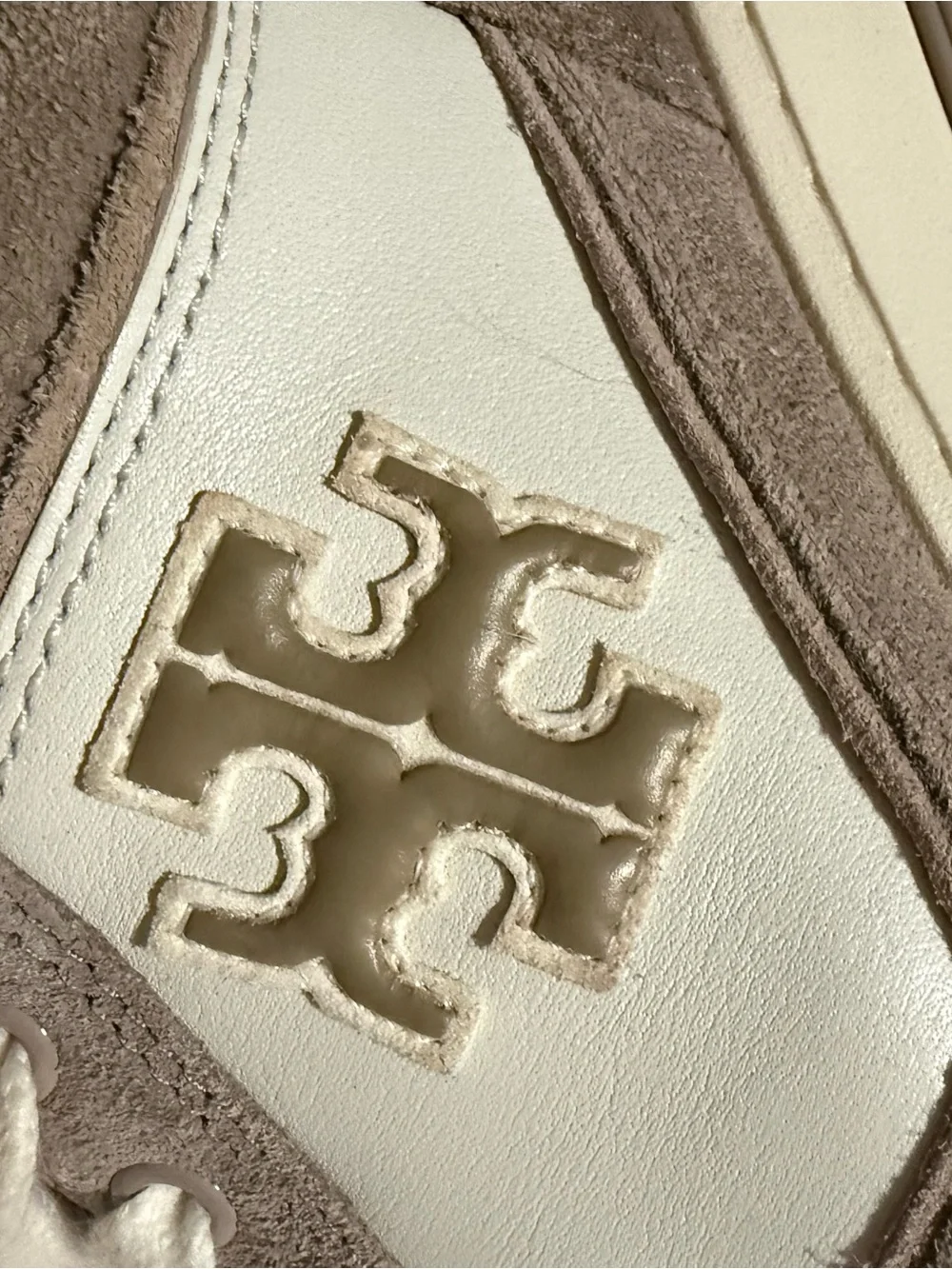 Tory Burch Men's Cream & Taupe Platform Sneaker